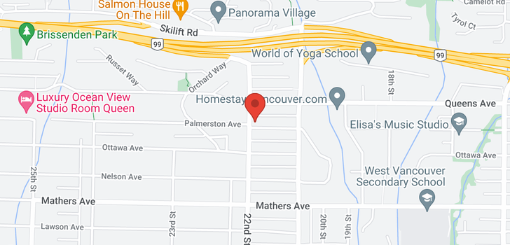 map of 2195 PALMERSTON AVENUE